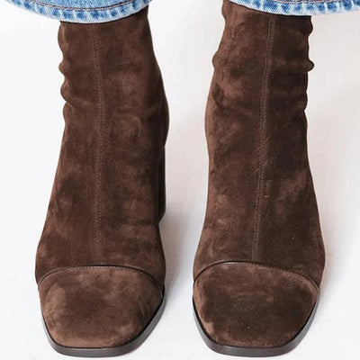 Pauline | Bottes à talons à bout carré