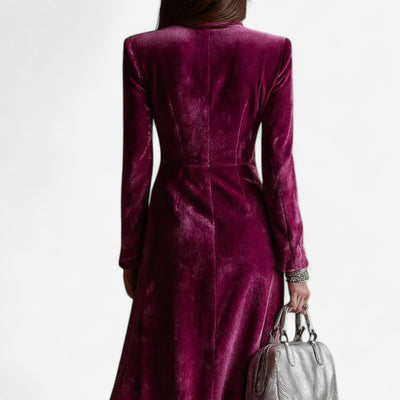 Virginie™ Robe Croisée en Velours