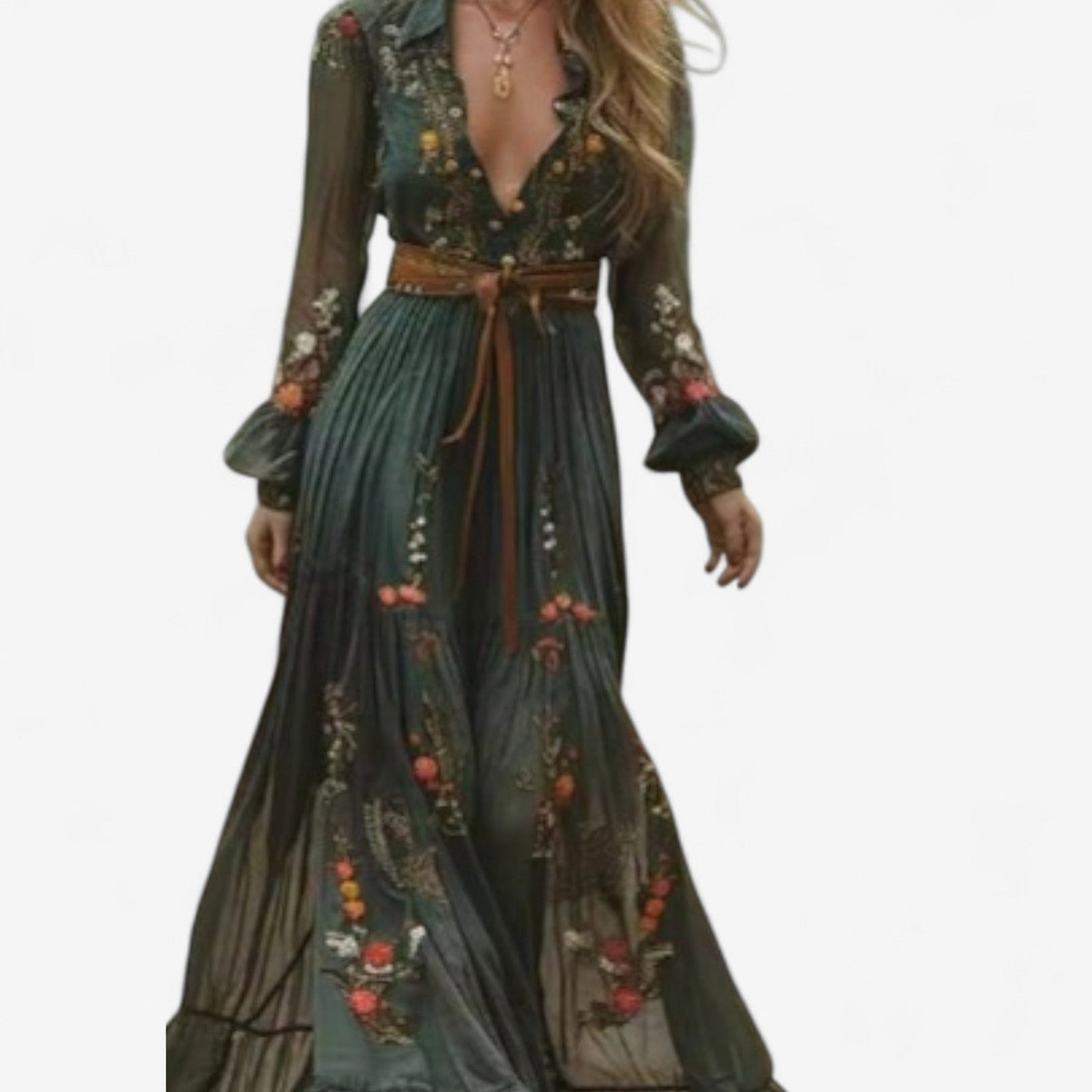 Rachel™ Robe Maxi Brodée
