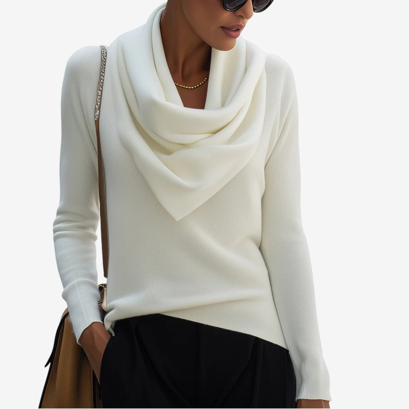 Patricia™ Pull à Col Drapé